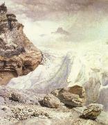 John Edward Brett The Glacier at Rossenlaui France oil painting artist